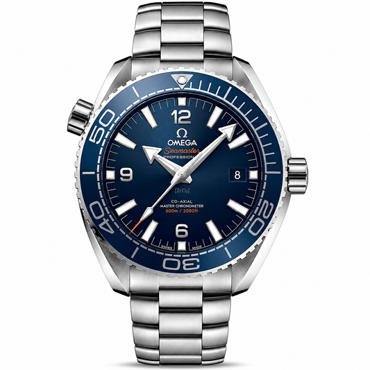 Omega Planet Ocean 600M CoAxial Sea Master Chronometer Steel Blue Dial 43.5