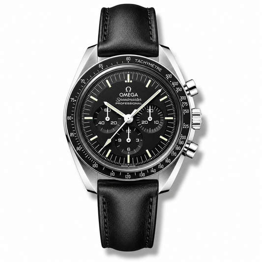Omega Speedmaster Moonwatch Professional CoAxial Master Chronometer Chronograph Leather Strap 42 mm