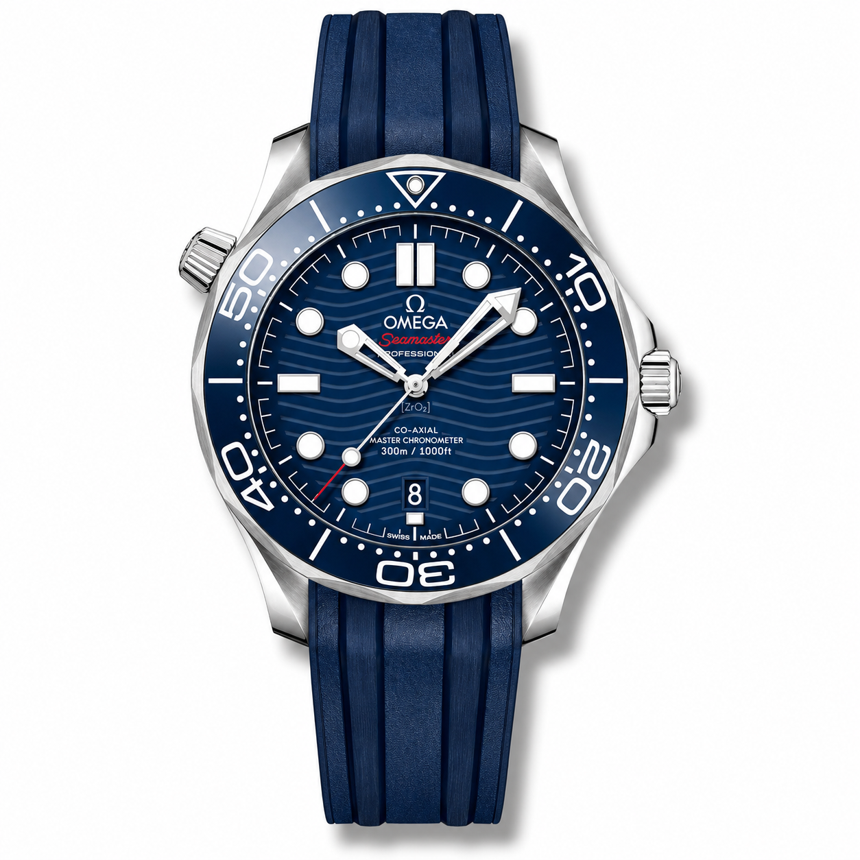 Omega Diver 300M CoAxial Master Chronometer Blue Dial Rubber 42 mm