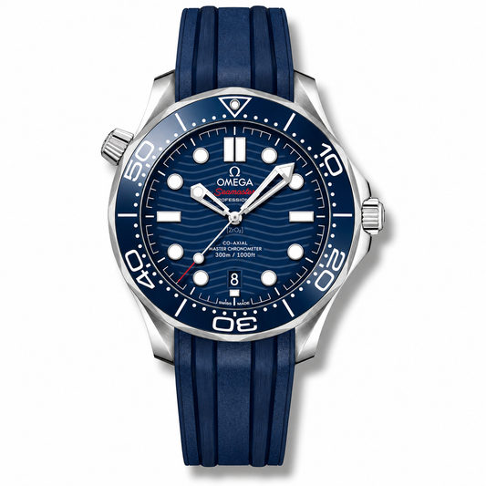 Omega Diver 300M CoAxial Master Chronometer Blue Dial Rubber 42 mm