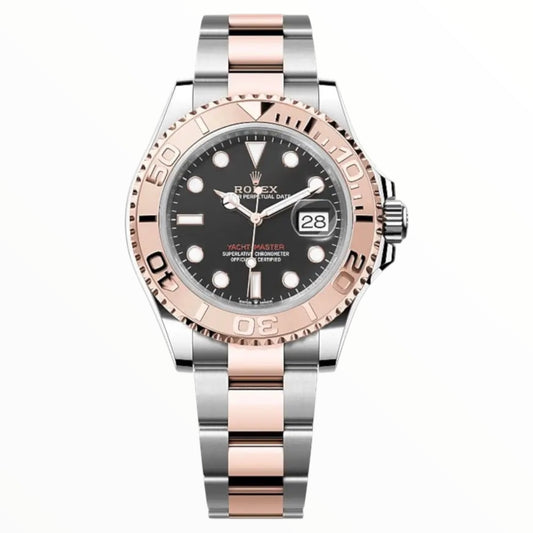 Master 40 Two Tone Pink Gold Black Dial