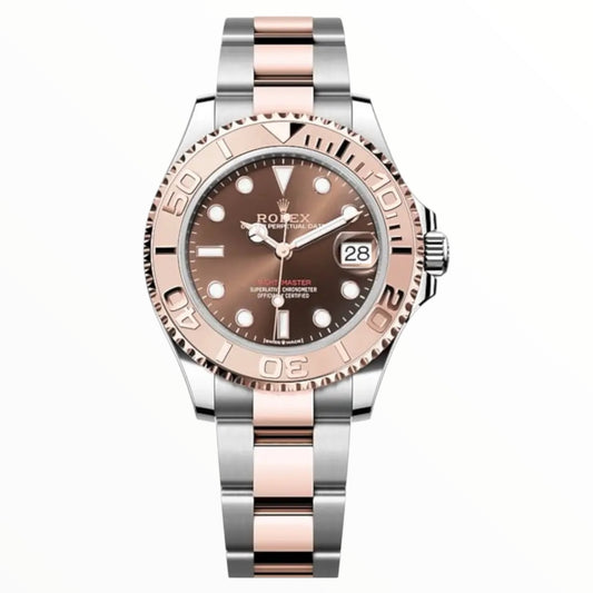 Master 40 Two Tone Pink Gold Chocolate Dial