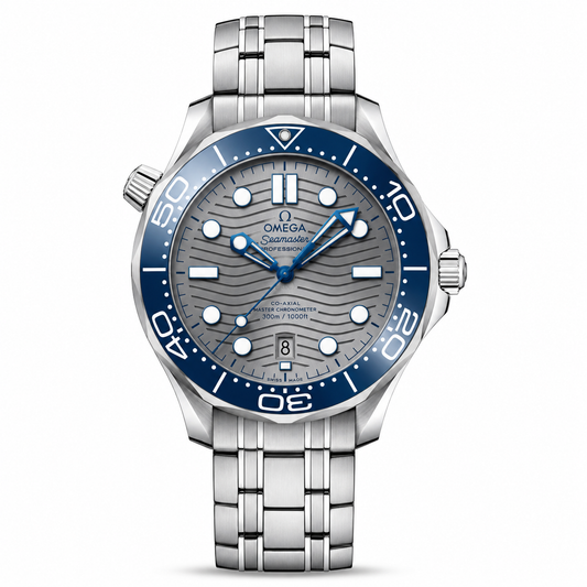 Omega Diver 300M CoAxial Master Chronometer Grey Dial Blue Bezel 42 mm