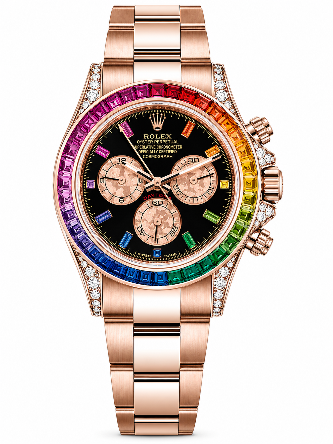 Rolex Daytona – Pink Rainbow Rose Gold Edition