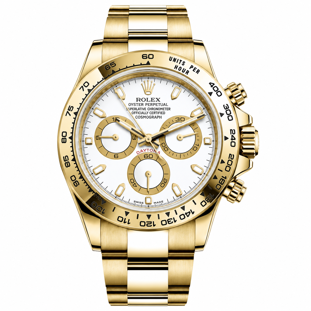 Rolex Daytona – Yellow Gold White Dial