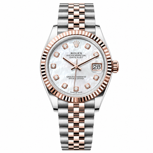 Rolex Datejust – Everose & Steel Mother Of Pearl Diamond Dial 31mm