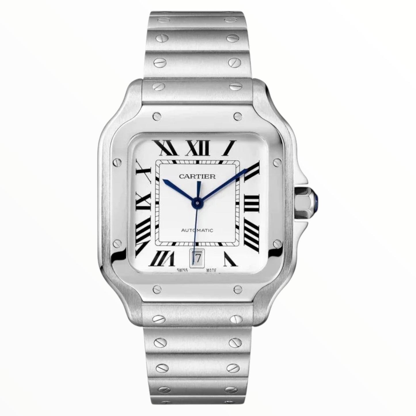 Santos Watch 40mm Steel White Dial