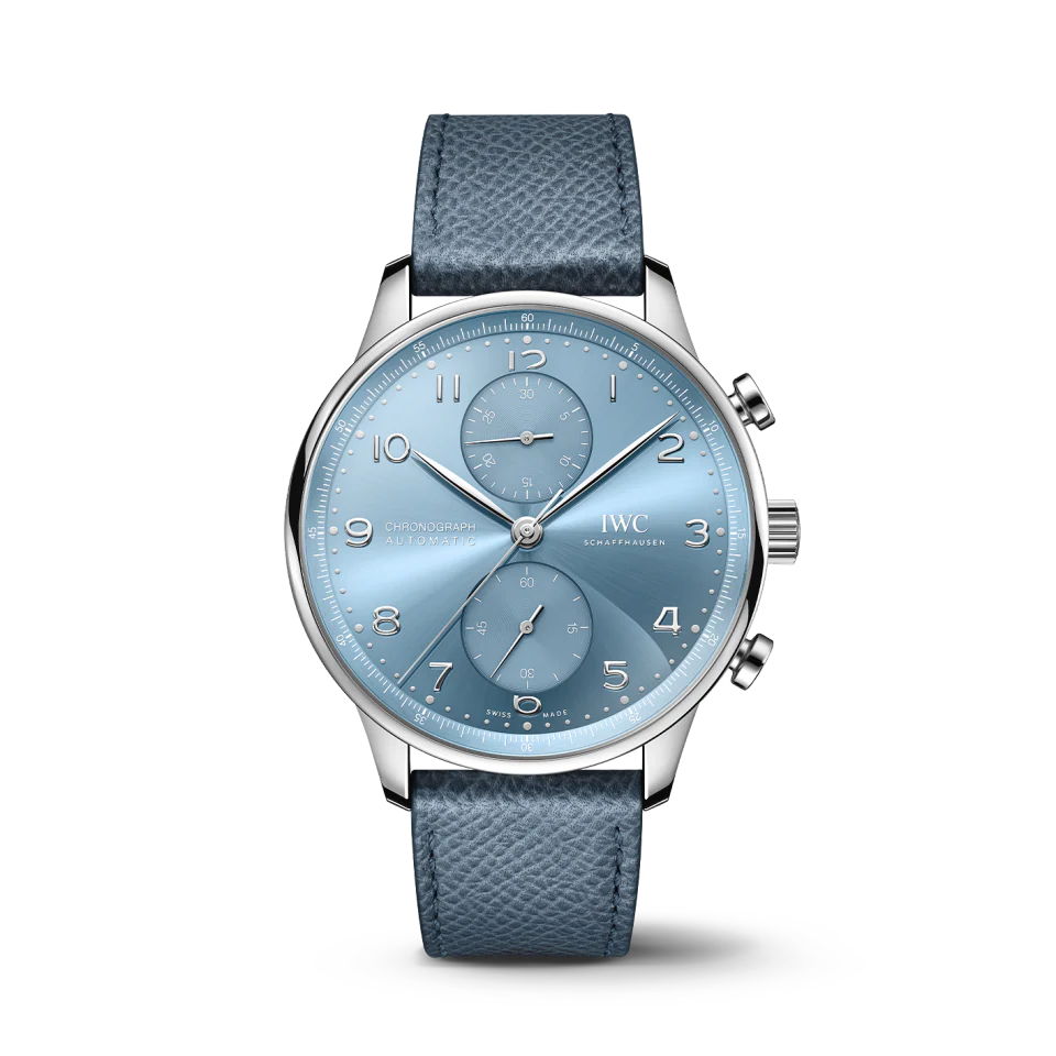 IWC Portuguese Chrono-Automatic Stainless Steel / Light Blue Dial