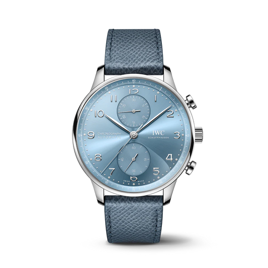 IWC Portuguese Chrono-Automatic Stainless Steel / Light Blue Dial