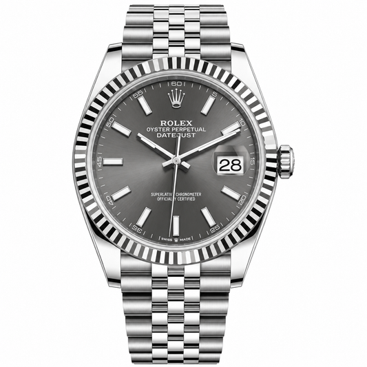 Rolex Datejust Steel Grey Rhodium Dial Jubilee 36mm