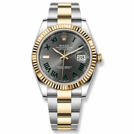 Rolex Datejust Wimbledon Two Tone Gold 41mm Oyster