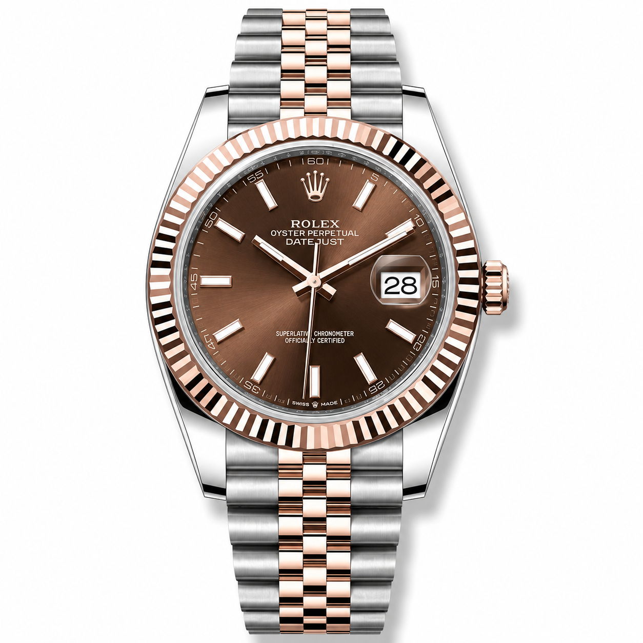 Rolex Datejust Rose Gold Chocolate 41mm Jubilee