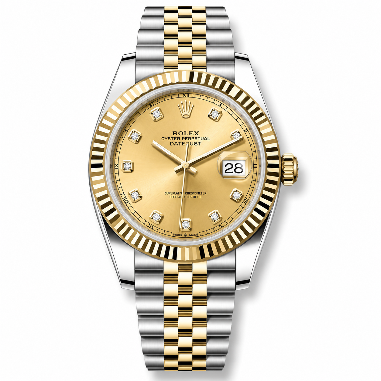 Rolex Datejust Gold Diamond 41mm Jubilee