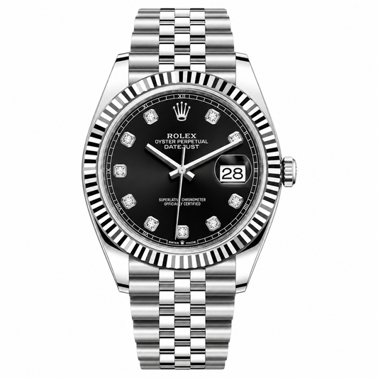 Rolex Datejust Black Diamonds Dial 41mm Jubilee