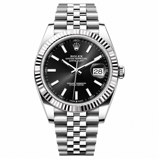 Rolex Datejust Black Dial OysterSteel Jubilee 41mm