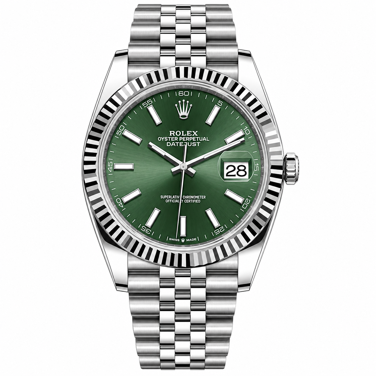 Rolex Datejust Green Dial Jubilee 41mm