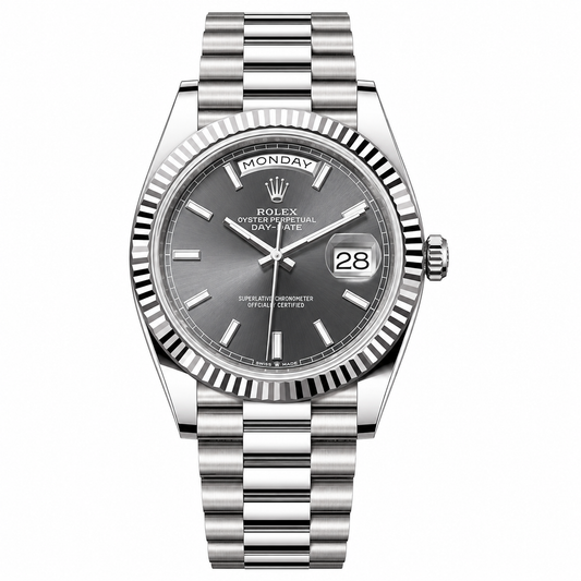 Rolex Day-Date Rhodium Grey Dial President 40mm