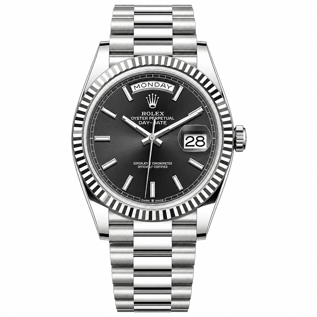 Rolex Day-Date Black Dial President 40mm