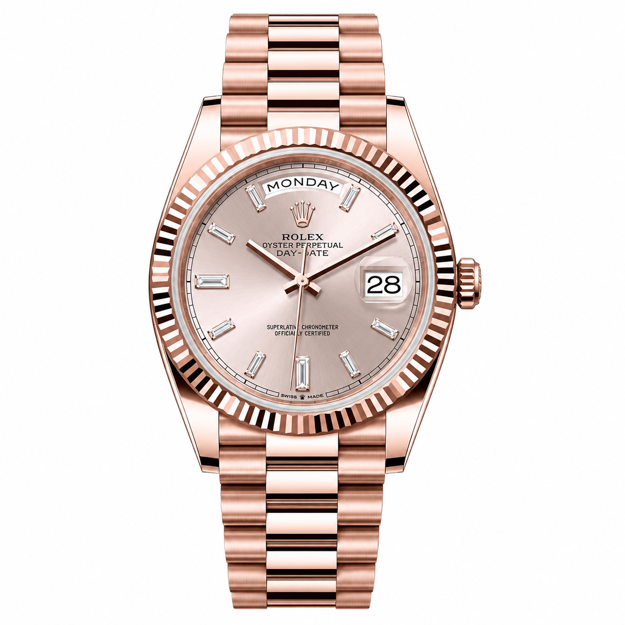 Rolex Day-Date Diamond Dial Rose Gold President 40mm