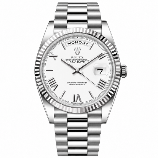 Rolex Day-Date White Dial President 40mm