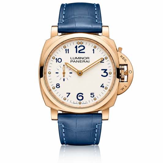 Panerai Luminor – Bianco & Azurro Rose Gold Edition