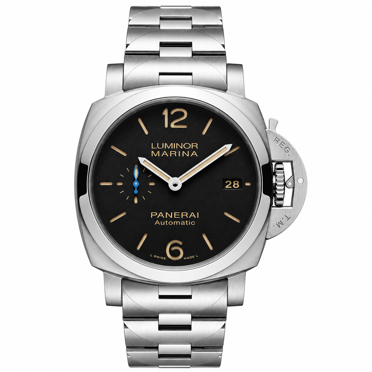 Panerai Luminor Marina Black Dial Steel Bracelet Edition