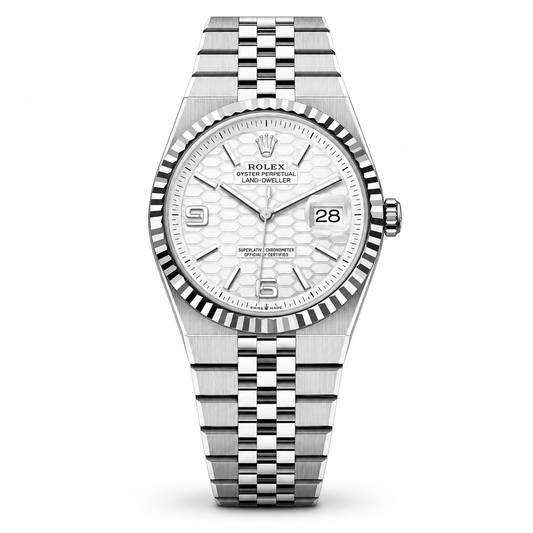 Rolex Land-Dweller 41mm – Polar White Honeycomb Edition