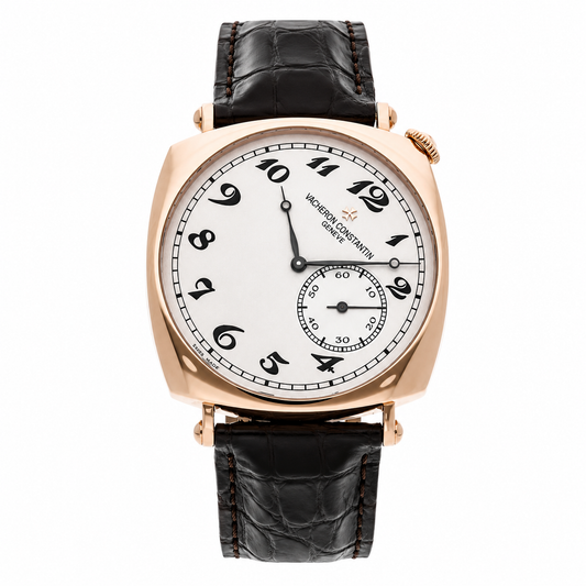 Vacheron Constantin Historiques American 1921 Rose Gold Black Leather Strap