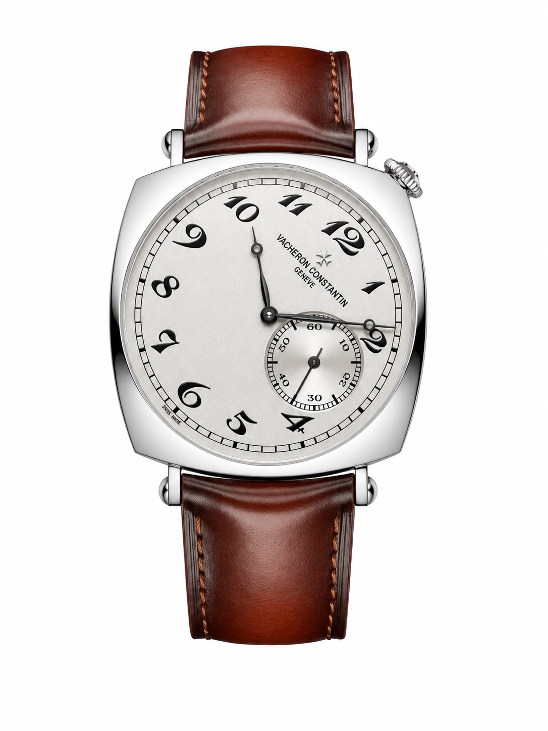 Vacheron Constantin Historiques American 1921 Silver Edition Brown Leather Strap