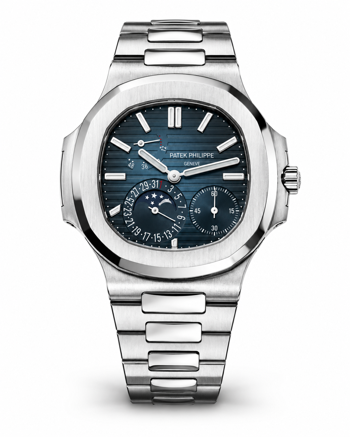Patek Philippe Nautilus Blue Moonphase And Small Seconds