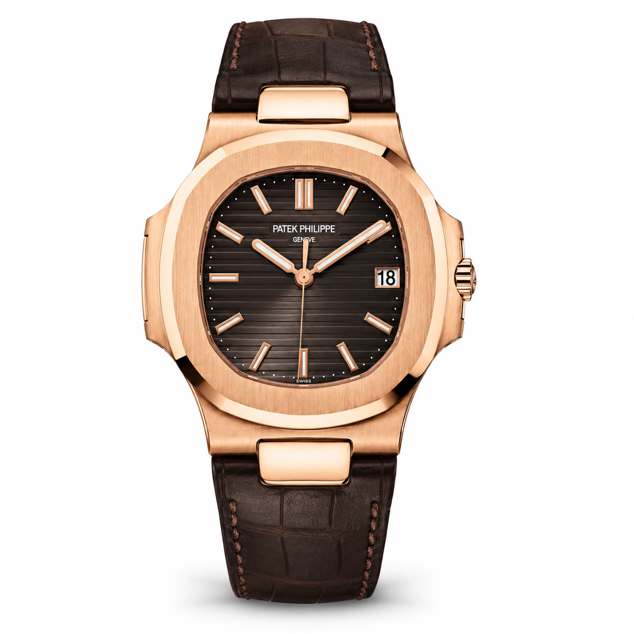 Patek Philippe Nautilus Rose Gold Leather