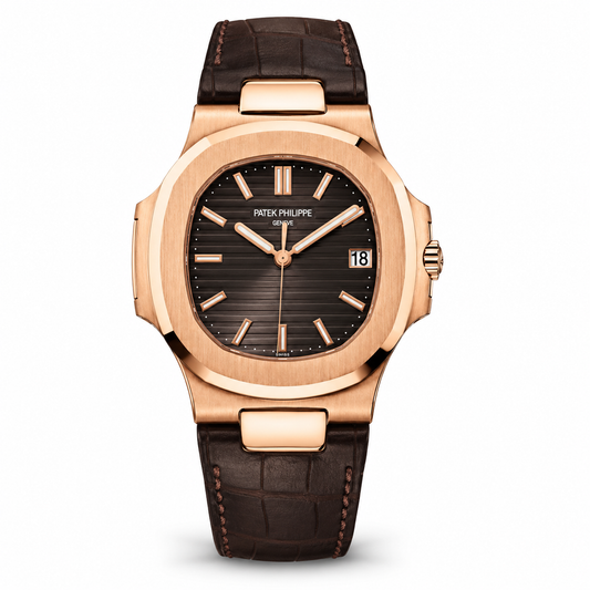 Patek Philippe Nautilus Rose Gold Leather