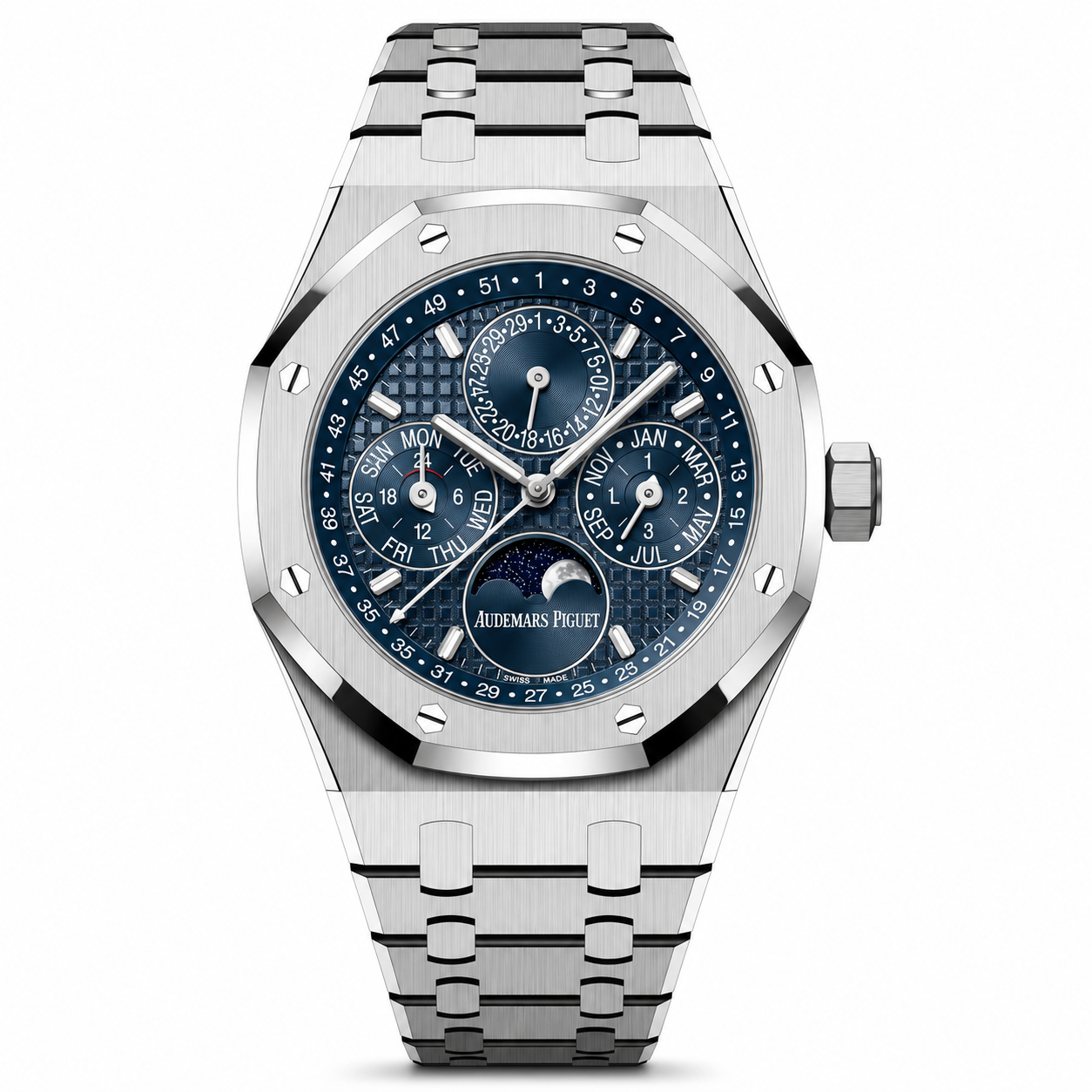 Audemars Piguet Royal Oak Perpetual Calendar Steel Blue Dial