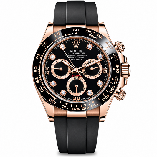 Rolex Cosmograph Daytona 40mm Everose Gold OysterFlex Diamond Dial