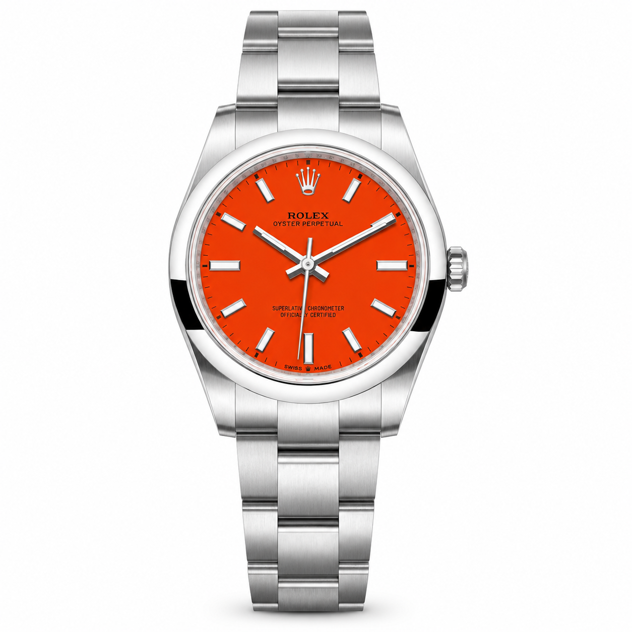 Rolex Oyster Perpetual 31mm Coral Red Dial