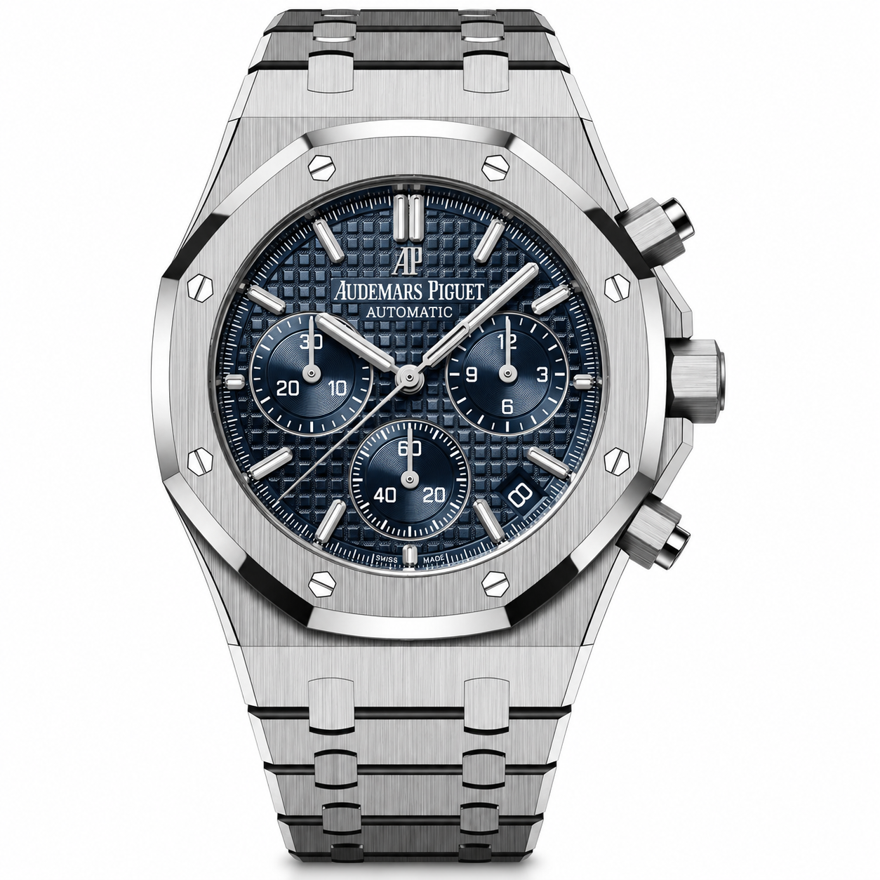 Audemars Piguet Royal Oak Chronografh Watch Steel Blue Dial 41mm
