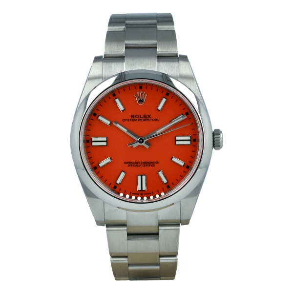 Rolex Oyster Perpetual 41mm Coral Red Dial