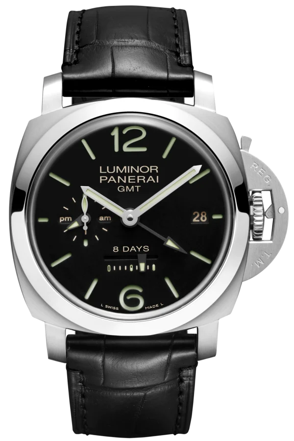 Panerai Luminor 1950 8Days Gmt Acciaio 44mm Black Dial