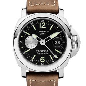 Panerai Luminor Gmt Acciaio Brown Leather Strap 44mm