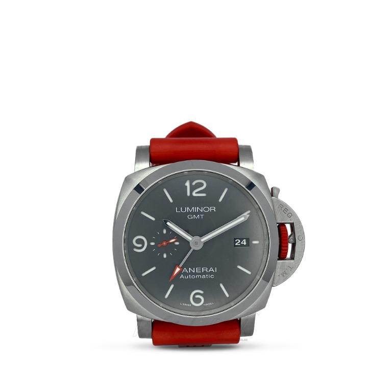 Panerai Luminor Gmt Red Strap With Black Dial Automatic 44MM