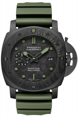 Panerai Submersible Marina Militare Black And Green Carbotech 47 MM