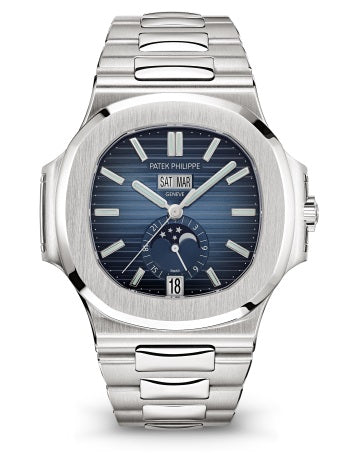 Patek Philippe Nautilus Automatic Blue Moonphase Dial Stainless Steel 40.5mm