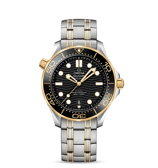 Omega Diver 300M CoAxial Master Chronometer Two Tone Black Dial 42 mm