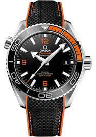 Omega Planet Ocean 600M CoAxial Master Chronometer Black Orange Strap 43.5 mm