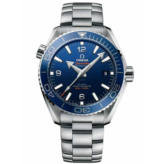 Omega Planet Ocean 600M CoAxial Master Chronometer Steel Blue Dial 43.5