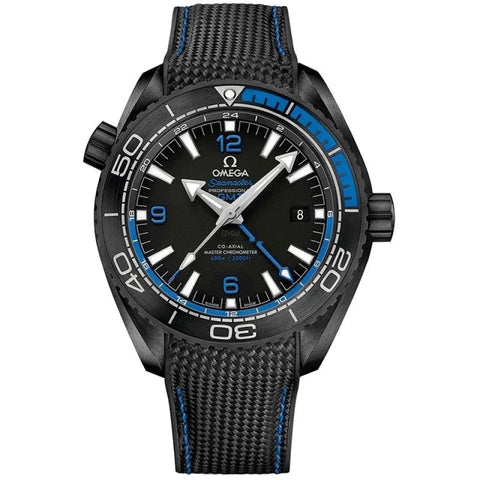 Omega Planet Ocean 600M CoAxial Master GMT Black Blue 43.5 mm