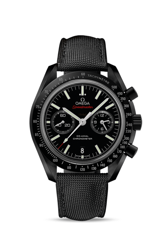 Omega SpeedMaster Dark Side of the Moon CoAxial Chronometer Chronograph Black Strap Red Fonts 44.25 mm