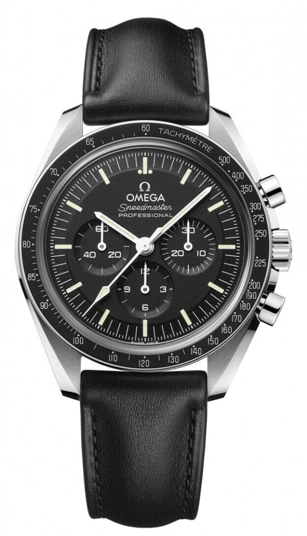 Omega Speedmaster Moonwatch Professional CoAxial Master Chronometer Chronograph Leather Strap 42 mm