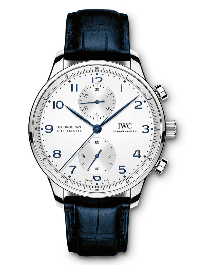 IWC Portuguese Chrono-Automatic Stainless Steel / White/Blue Dial