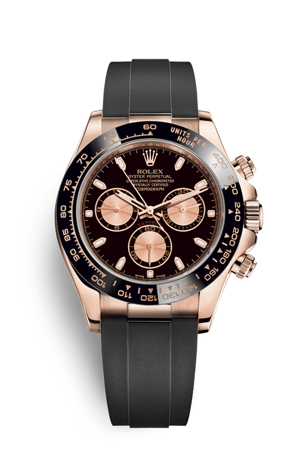 Rolex Cosmograph Daytona Everose Gold Black & Pink Oysterflex